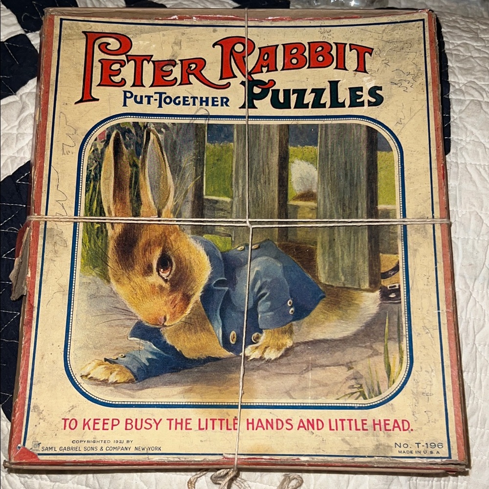 1920 & 1921 Peter Rabbit Puzzle Set Sam’l Gabriel Sons